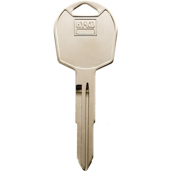 Hy-Ko Automotive Key Blank, Brass, Nickel, For: Kia Vehicle Locks - 11010KK6