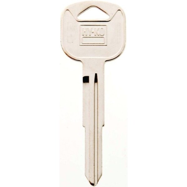 Hy-Ko Automotive Key Blank, Brass, Nickel, For Kia Vehicle Locks - 11010KK4