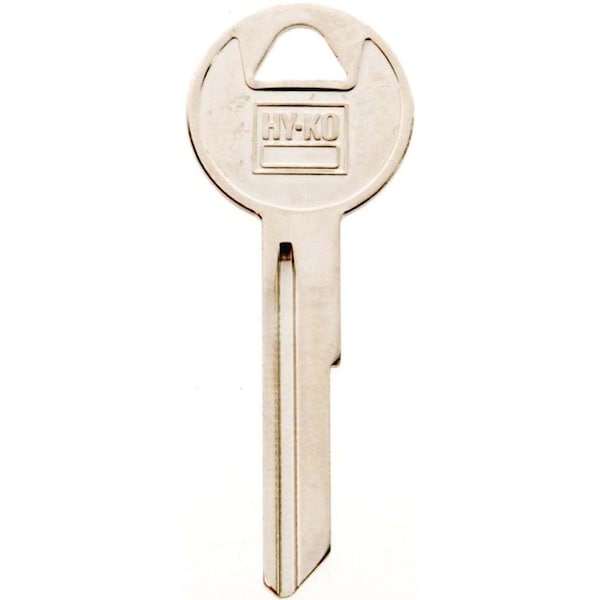 Hy-Ko Key Blank, Brass, Nickel, For: Chrysler, Dodge, Eagle, Jeep, Plymouth Vehicles - 11010Y149