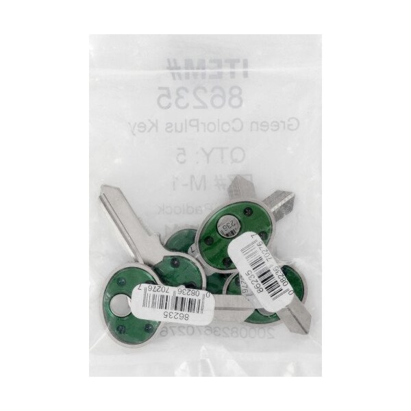 Hillman HILLMAN ColorPlus Traditional Key Padlock Key Blank Single, PK5 - 86235