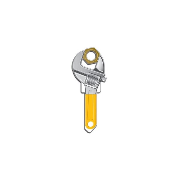 Lucky Line Key Shapes Series Key Blank, Brass, Enamel, For: Kwikset Locks - B123K