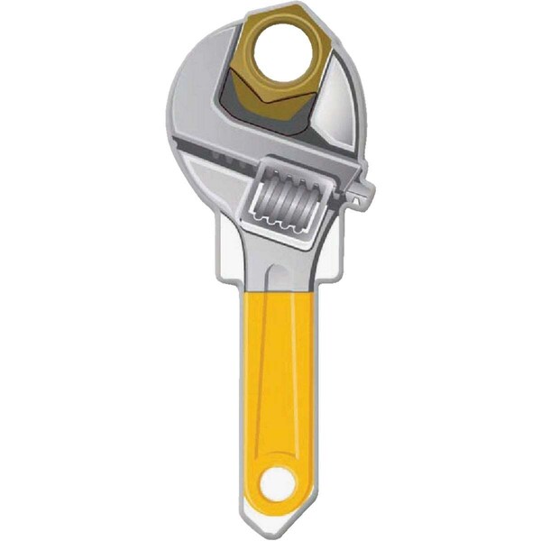 Lucky Line Key Shapes Series Key Blank, Brass, Enamel, For: Kwikset Locks - B123K