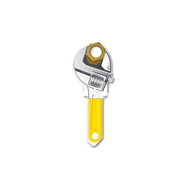 Lucky Line Key Shapes Series Key Blank, Brass, Enamel, For: Kwikset Locks - B123K