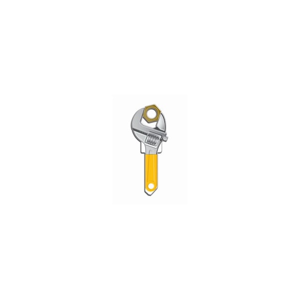 Lucky Line Key Shapes Series Key Blank, Brass, Enamel, For: Kwikset Locks - B123K