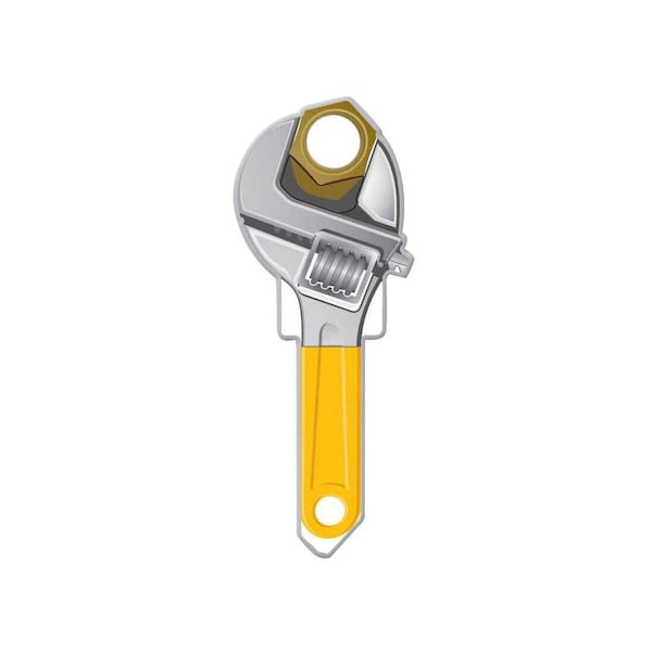 Lucky Line Key Shapes Series Key Blank, Brass, Enamel, For: Kwikset Locks - B123K