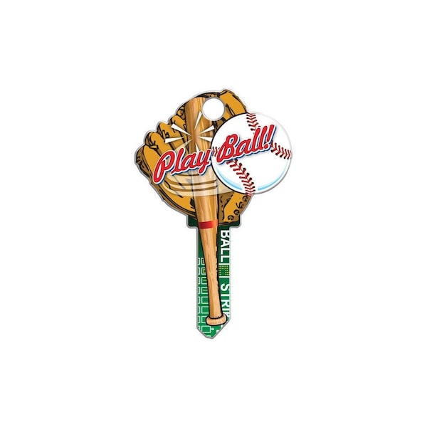 Lucky Line Key Shapes Series Key Blank, Brass, Enamel, For: Kwikset Locks - B120K
