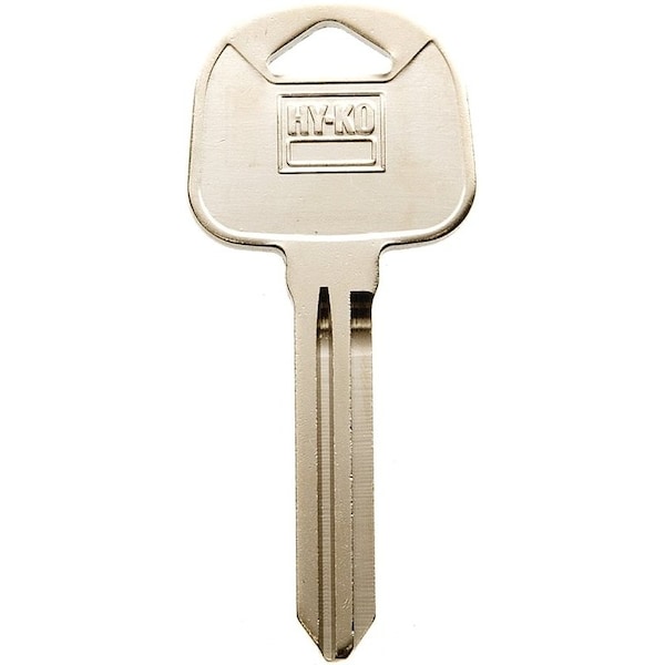 Hy-Ko Automotive Key Blank, Brass, Nickel, For: Hyundai Vehicle Locks - 11010HY16