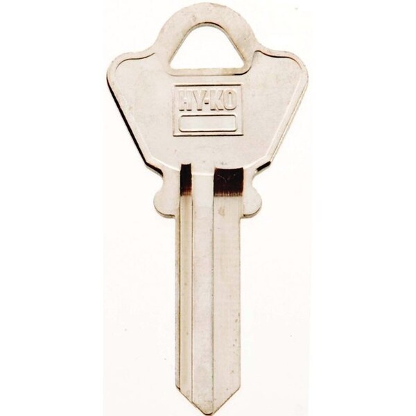 Hy-Ko Key Blank, Brass, Nickel, For: Welch Cabinet, House Locks and Padlocks - 11010WE1