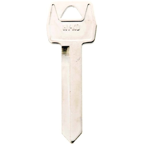 Hy-Ko Key Blank, Brass, Nickel, For: Ford, Lincoln, Mercury Vehicles - 11010H60