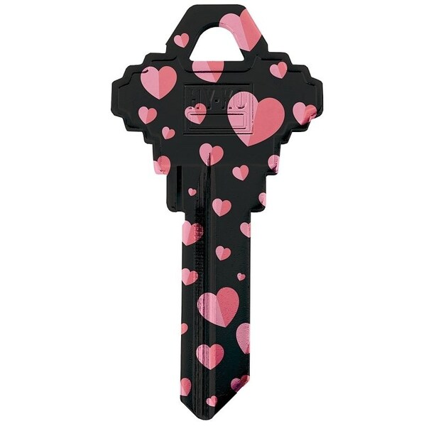 Hy-Ko SC1-30 KYBLNK HEART BLK/PINK - 16010SC1-30