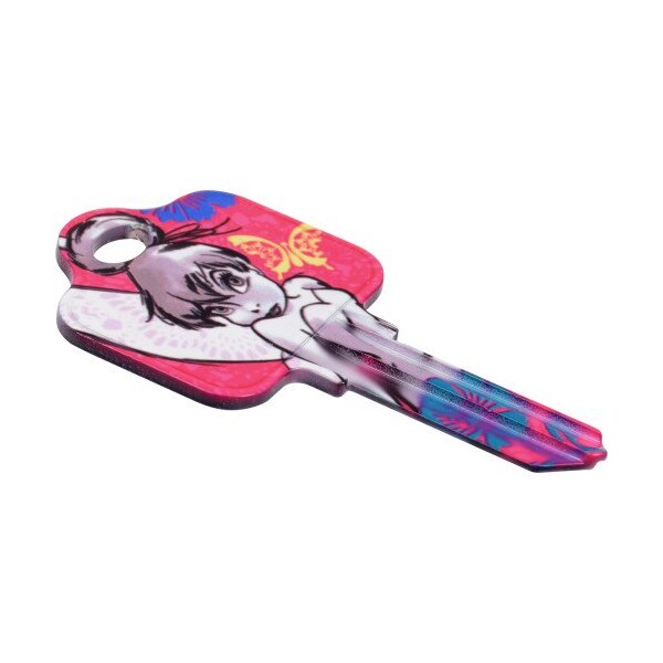 Hillman HILLMAN Disney Tinkerbell Fairy with Butterfly House Key Blank 68 SC1 Single For Schlage Locks - 87657