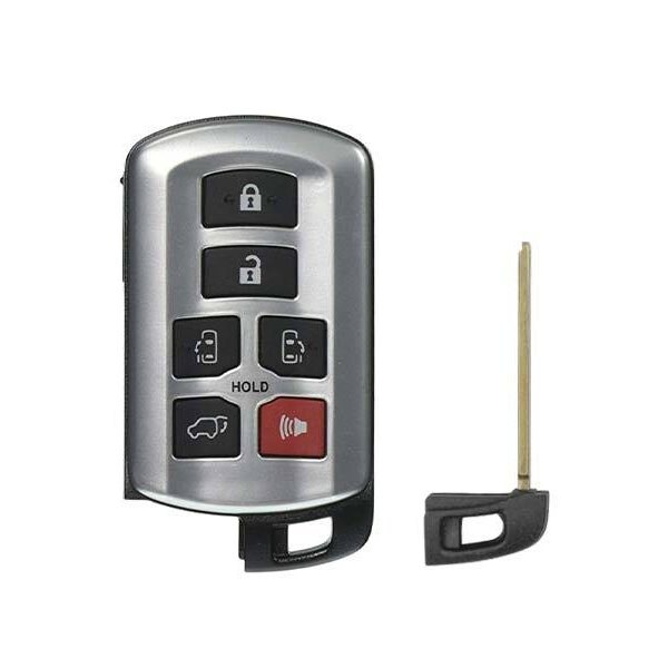 Keyless Factory KeylessFactory: Toyota Sienna Smart Key CASE - 6 Button Smart Key Shell only - SKS-TOY-SIE-6