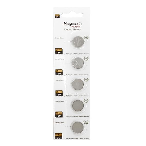Keyless Factory KeylessFactory: CR1632 3V Lithium Battery, PK 5 - KLF-CR1632