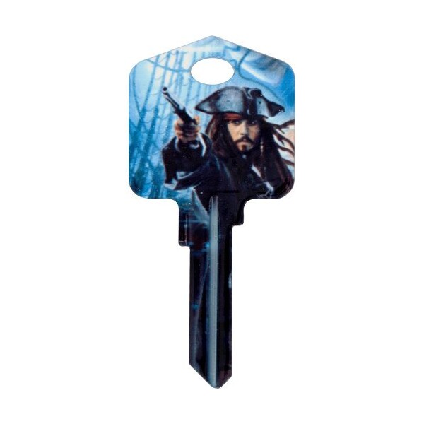 Hillman HILLMAN Disney Capt N Jack Sparrow House Key Blank 66/97 KW1/KW10 Single For Kwikset and Titan Locks - 87638