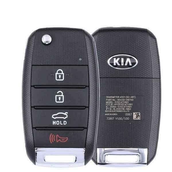 Oem NEW: 2018-2020 Kia Rio / 4-Button Flip Key / PN: 95430-H9800 / NYOSYEC4TX1611 (433 Mhz)(Canada - RFK-KIA-H9800