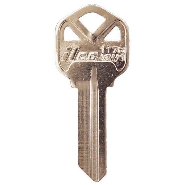 Kaba Ilco Key Blank, Brass, Type KW1, PK10 - 1176-KW1