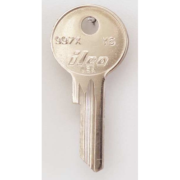Kaba Ilco Key Blank, Brass, Type Y6, 4 Pin, PK10 - 997X-Y6