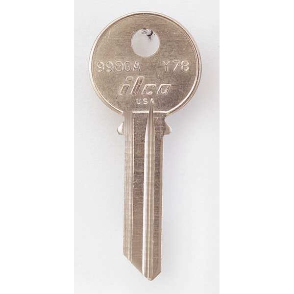 Kaba Ilco Key Blank, Brass, Type Y78, 6 Pin, PK10 - 998GA-Y78