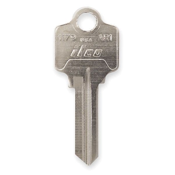 Kaba Ilco Key Blank, Brass, Type AR1, 5 Pin, PK10 - 1179-AR1