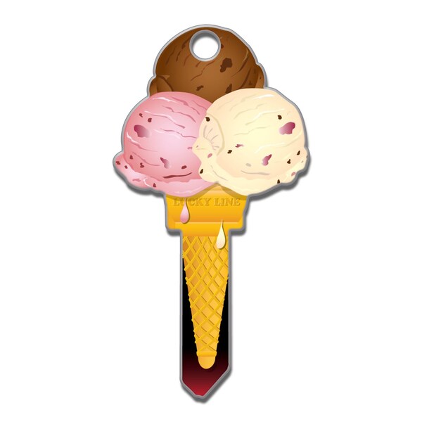 Key Shapes Lucky Line Key Shapes Ice Cream House Key Blank Single For Kwikset KW1/11 - B111K