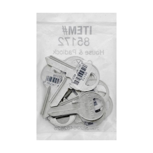Hillman HILLMAN Traditional Key Padlock Key Blank M15 Single For Master Locks, PK10 - 85172
