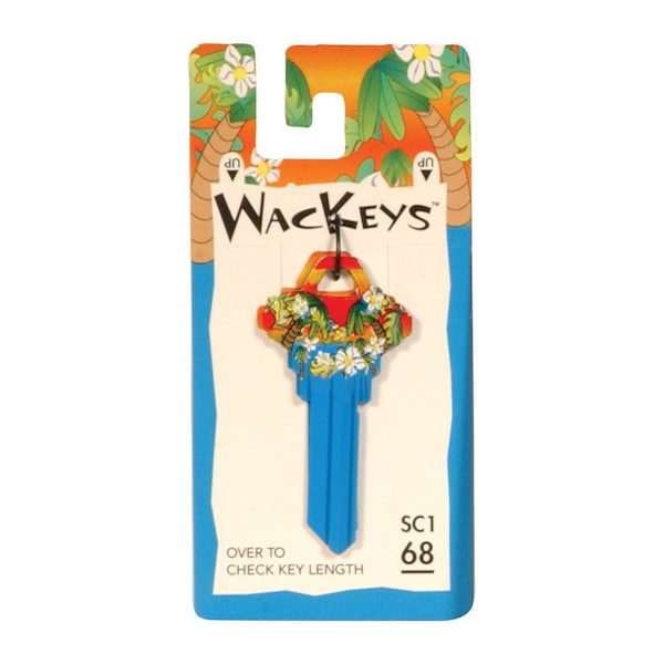 Hillman HILLMAN Wackeys Hawaiian House/Office Key Blank 68 SC1 Single For Schlage - 89906
