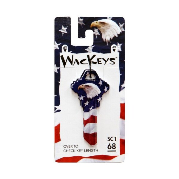 Hillman HILLMAN Wackey Flag & Eagle House/Office Universal Key Blank SC1 Single - 89909
