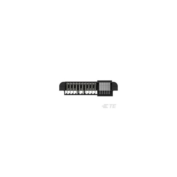 Conector de tablero de TE Connectivity, 35 contactos, 5 filas, macho, ángulo recto, paso de 0.079 pulgadas, terminal de soldadura - 1926736-3.