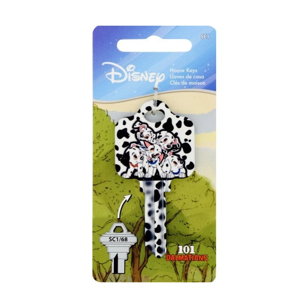 Hillman HILLMAN Disney 101 Dalmatians House Key Blank 68 SC1 Single For Schlage Locks - 87667