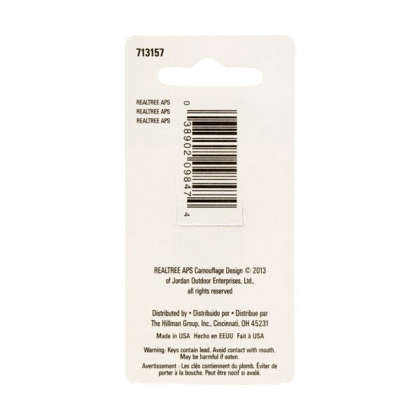 Hillman HILLMAN RealTree Snow House/Office Universal Key Blank KW1 Single - 713157