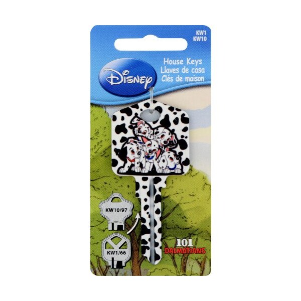 Hillman HILLMAN Disney 101 Dalmatians House Key Blank 66/97 KW1/KW10 Single For Kwikset and Titan Locks - 87643