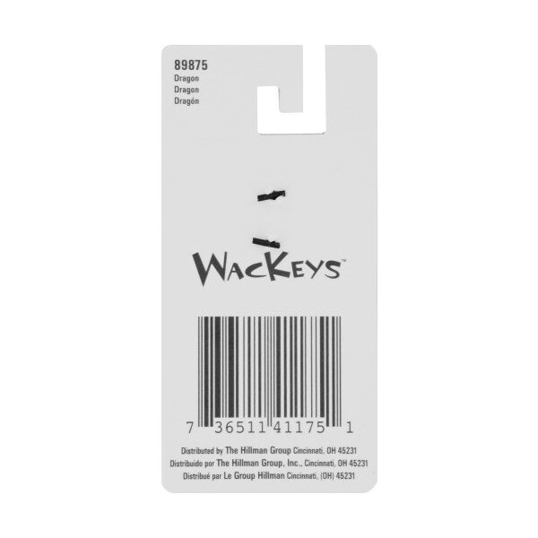 Hillman HILLMAN Wackey Black Dragon House/Office Universal Key Blank KW1 Single, PK6 - 89053