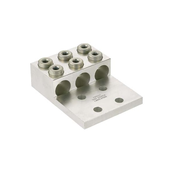 Terminal mecánico de aluminio Panduit, 4 orificios, 3 barras - LAM3LD1000-121Y