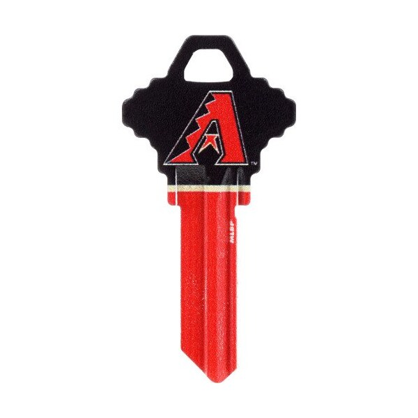 Hillman HILLMAN MLB Arizona Diamonbacks House/Office Key Blank 68 SC1 Single For Schlage Locks - 89652