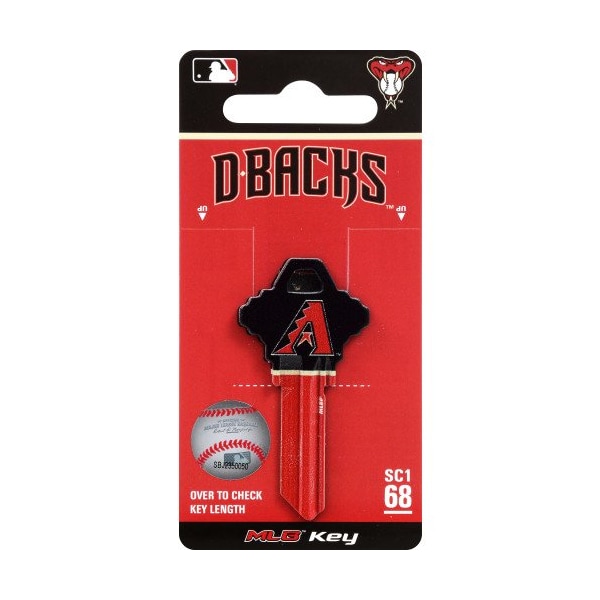 Hillman HILLMAN MLB Arizona Diamonbacks House/Office Key Blank 68 SC1 Single For Schlage Locks - 89652