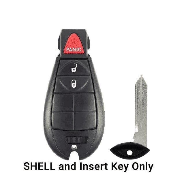 Keyless Factory KeylessFactory: Chrysler Dodge Jeep  / 3-Button Fobik Key SHELL - ORS-FBK-00