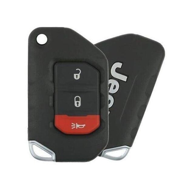 Oem OEM: NEW:  JEEP WRANGLER 3 BUTTON PROXIMITY FLIP KEY OHT1130261 68416782 AA - RFK-JP-6782
