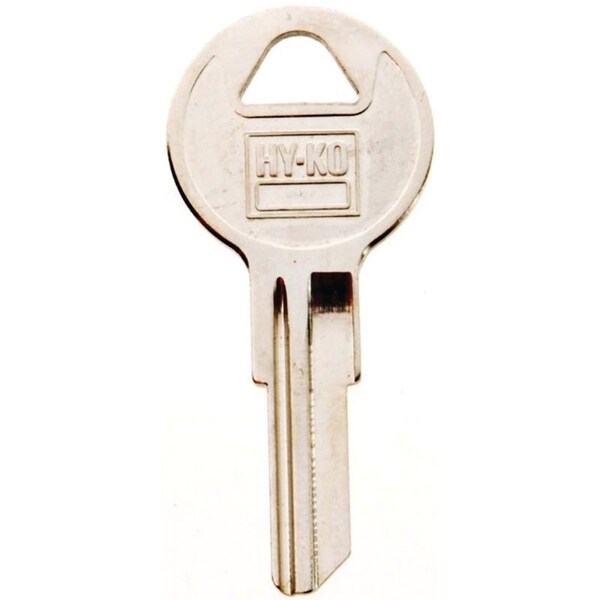Hy-Ko Key Blank, Brass, Nickel, For ILCO Cabinet, House Locks and Padlocks - 11010IN8