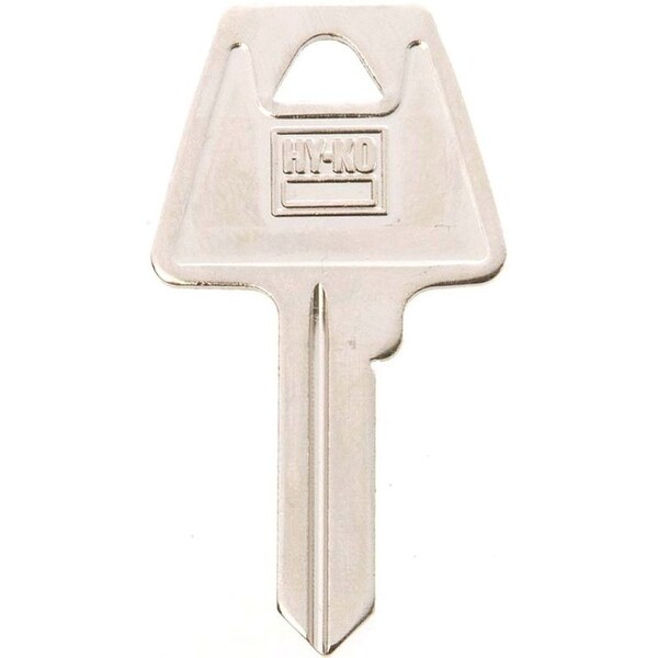 Hy-Ko Key Blank, Brass, Nickel, For: American Cabinet, House Locks and Padlocks - 11010AM6