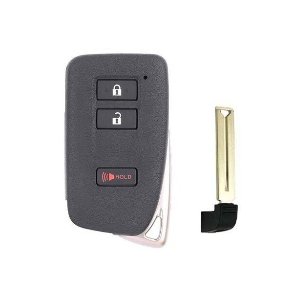 Keyless Factory KeylessFactory: 2013-2018 Lexus 3-Button Smart Key SHELL for FCC HYQ14FBA / HYQ14FBB - SKS-LEX-132