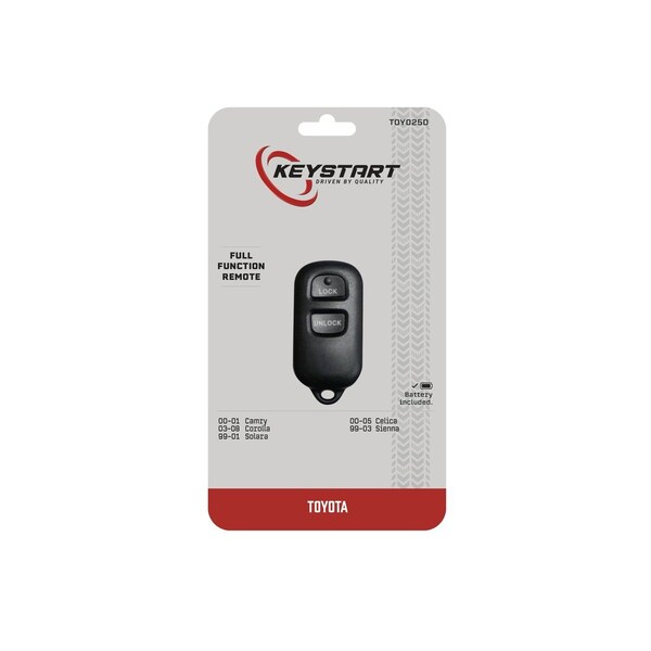 Keystart Replacement Key Self Programmable Remote Automotive TOY025 Double For Toyota Black - 9977291