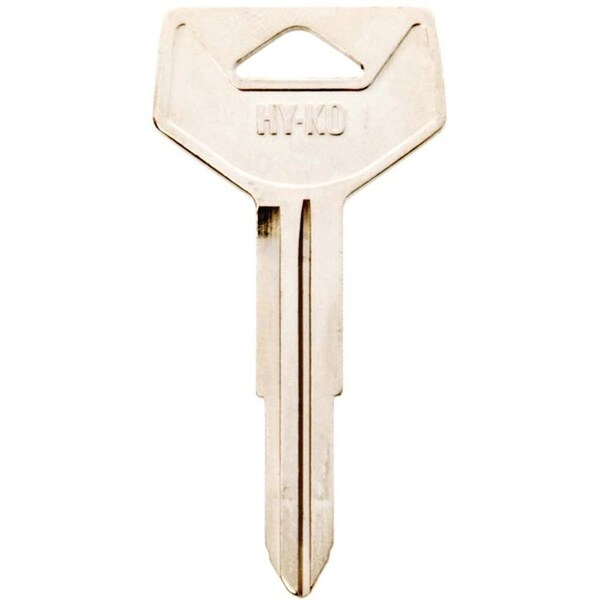Hy-Ko Automotive Key Blank, Brass, Nickel, For Toyota Vehicle Locks - 11010TR37