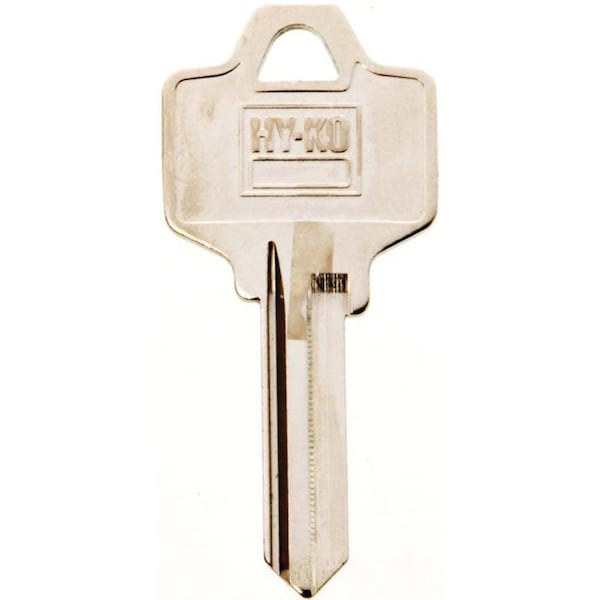 Hy-Ko Key Blank, Brass, Nickel, For: National Cabinet, House Locks and Padlocks - 11010NA25