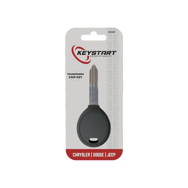 Keystart Chipkey Transponder Key Automotive Y164PT Double For Mopar Black/Silver - 9977234