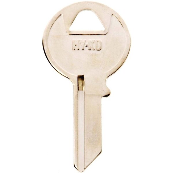 Hy-Ko Key Blank, Brass, Nickel, For: Chicago Cabinet, House Locks and Padlocks - 11010CG17