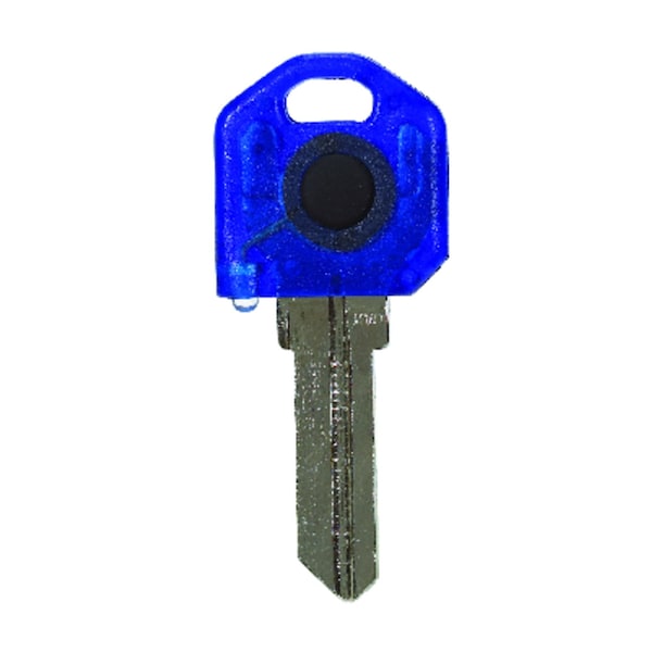 Keylights Giant Concepts LLC Keylights House Key Blank w/Flashlight Single For Kwikset KW1/Weiser WR3 and WR5 - KW1BLU
