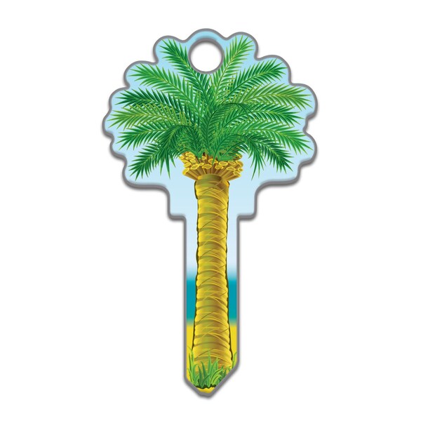 Key Shapes Lucky Line Key Shapes Palm Tree House Key Blank Double - B112S