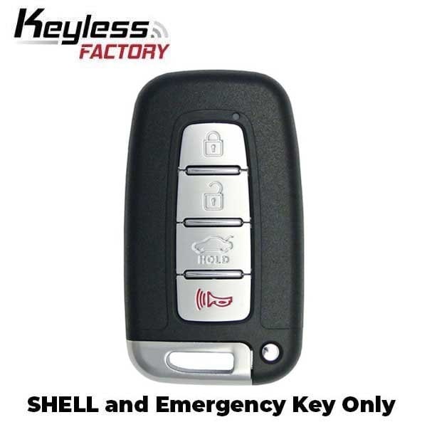 Keyless Factory Hyundai/Kia 4-Btn Smart Key SHELL w/ Emergency Key (SY5HMFNA04) - SKS-HY-1276