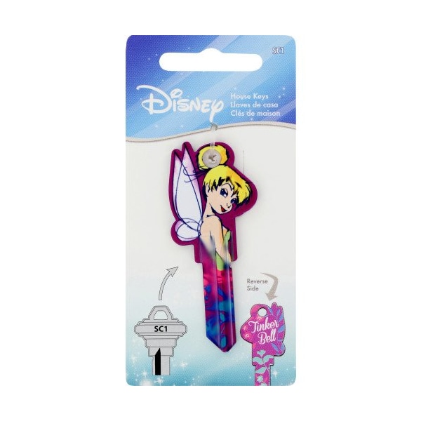 Hillman HILLMAN Disney Tinker Bell House/Padlock Universal Key Blank SC1 Double - 88792