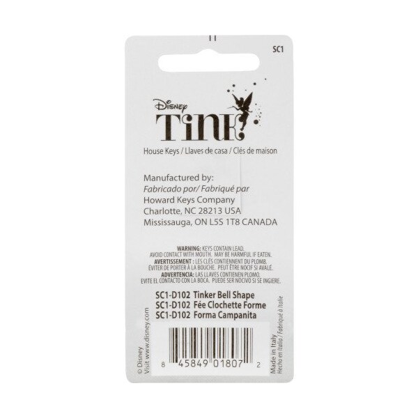 Hillman HILLMAN Disney Tinker Bell House/Padlock Universal Key Blank SC1 Double - 88792